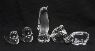 Appraisal: A Group of Five Glass Animals Height of tallest inches