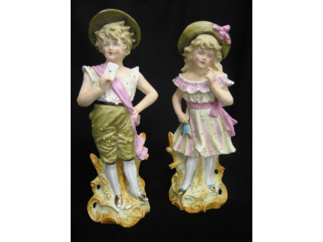 Appraisal: Victorian Bisque Figurines of Boy Girl