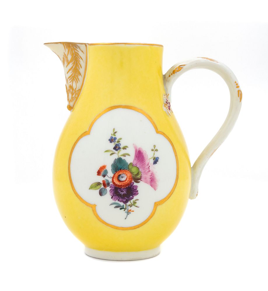 Appraisal: A Meissen Painted and Parcel Gilt Yellow Ground Porcelain Milk