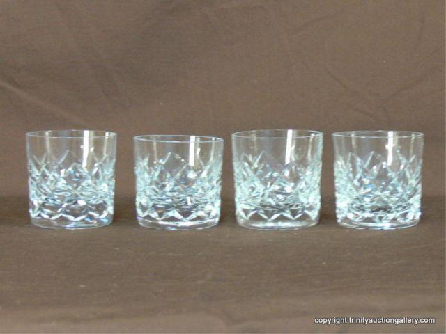 Appraisal: Four Vintage Cut Crystal Oz Water Glasses - Circa 's