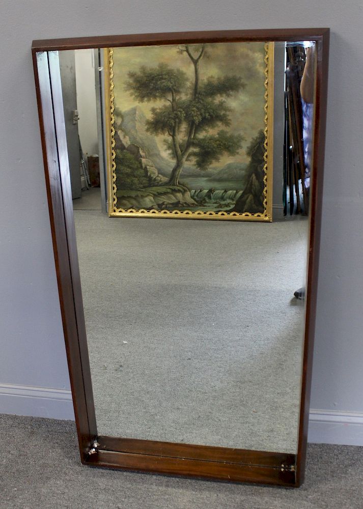 Appraisal: MIDCENTURY Teak Framed Shadow Box Style Mirror From a New