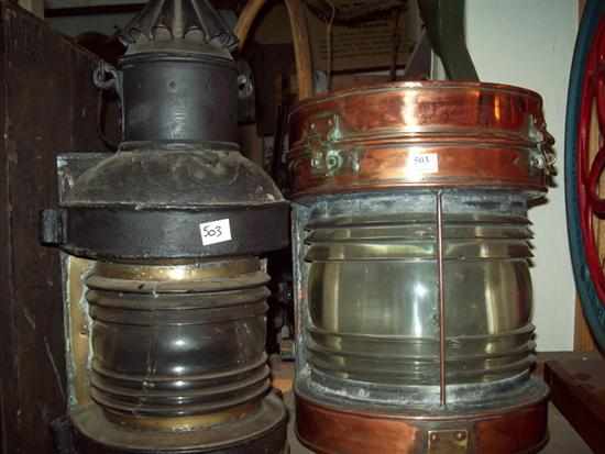 Appraisal: TWO SHIP LAMPS