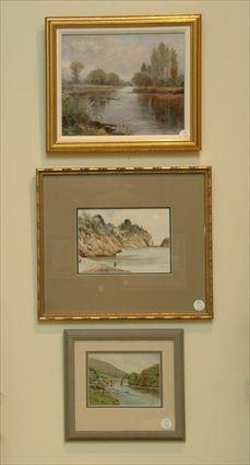 Appraisal: Two Stream Scenes together with a Cove Scene