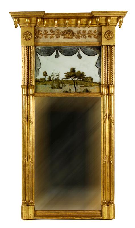 Appraisal: - th C American Federal Gilt Mirror th Century American