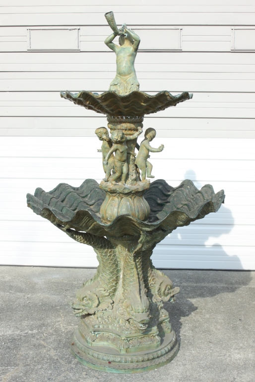 Appraisal: EUROPEAN CLASSICAL STYLE BRONZE WATER FOUNTAIN First half th century