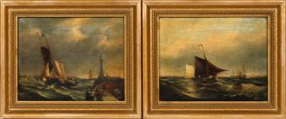 Appraisal: BRITISH OIL ON CANVAS LATE TH C PAIR BRITISH OIL