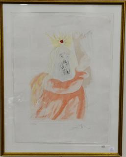 Appraisal: Salvador Dali - lithograph King David from our Historical Heritage