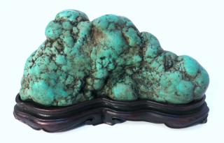 Appraisal: Chinese Turquoise Scholars Stone Chinese Turquoise Scholars Stone In turquoise