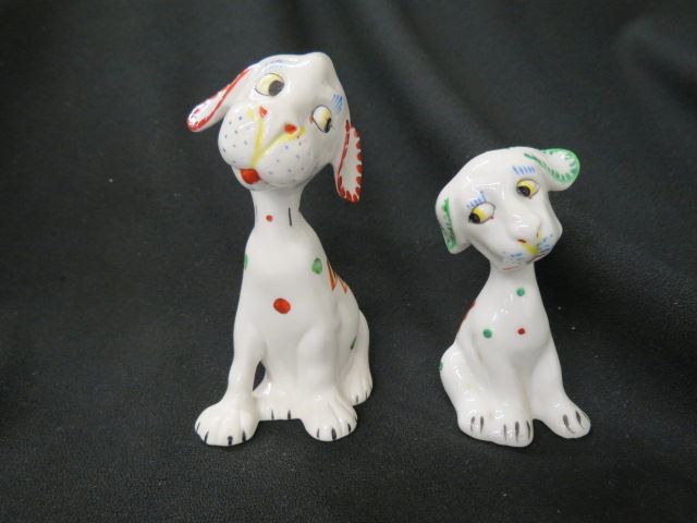 Appraisal: Comical Dog Figures puppies and decanter stopper