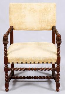 Appraisal: ENGLISH OPEN ARMCHAIR C ENGLISH OPEN ARMCHAIR C H W