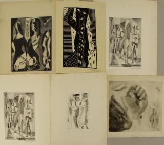 Appraisal: SURVAGE Leopold Signed Prints Two woodblock prints etchings including two