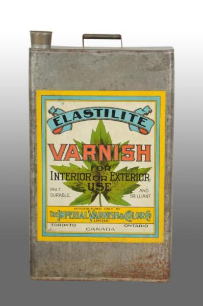 Appraisal: Tin Country Store Elastilite Varnish Can Display Description Made in