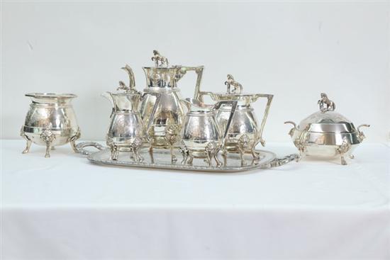 Appraisal: SILVER PLATE TEA SERVICE Marked for Webster Mfg Co N