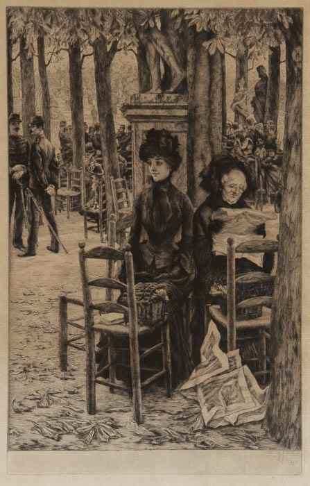 Appraisal: James Jacques Joseph Tissot - Without Dowry etching with drypoint