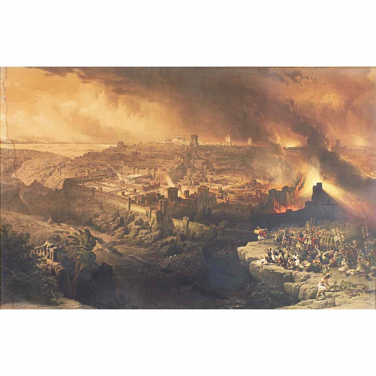 Appraisal: After David Roberts - Scottish THE DESTRUCTION OF JERUSALEM BY