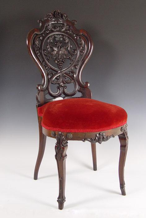 Appraisal: RARE CHARLES KLEIN CARVED PARLOR CHAIR New York Klein worked