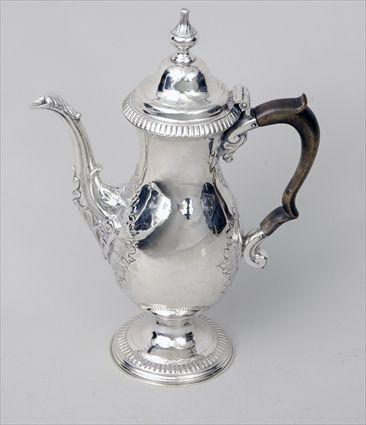 Appraisal: American Silver Coffee Pot Spurious marks for Joseph Richardson Philadelphia