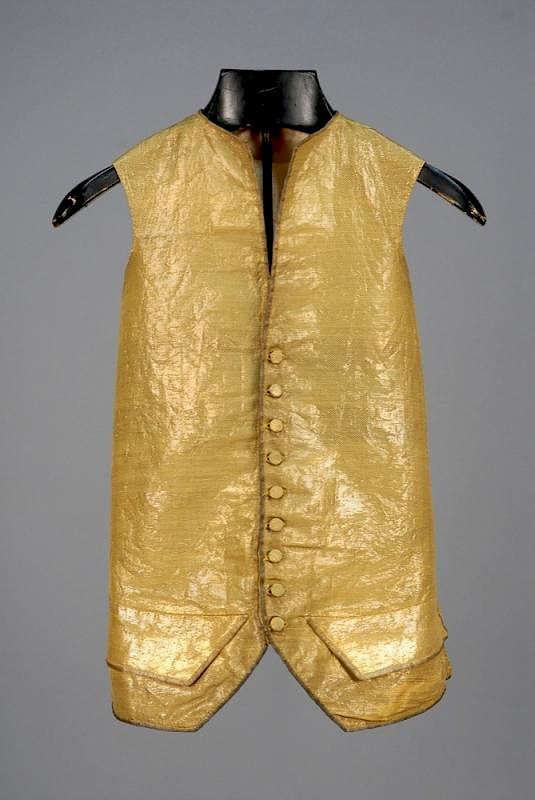 Appraisal: GENTS GOLD LAME WAISTCOAT th C Allover metallic having tiny