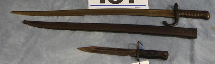 Appraisal: French sabre bayonet dated St Etienne on blade ex cond