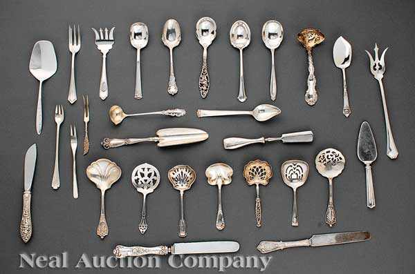 Appraisal: A Miscellaneous Group of American Sterling Silver Bonbon Spoons Sugar