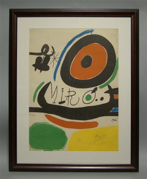 Appraisal: JOAN MIRO SPANISH - ABSTRACT COMPOSITION Color lithograph x in