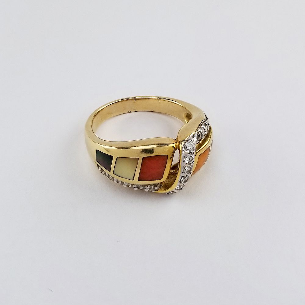 Appraisal: K Gold Asch Grossbardt Diamond Ring K Gold Asch Grossbardt