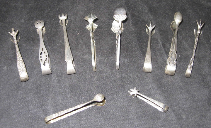 Appraisal: Collection of Ten American and English Sterling Silver Sugar Tongs