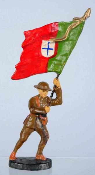 Appraisal: Elastolin cm Portugal Flagman Ex Hausser Archives Composition flag with