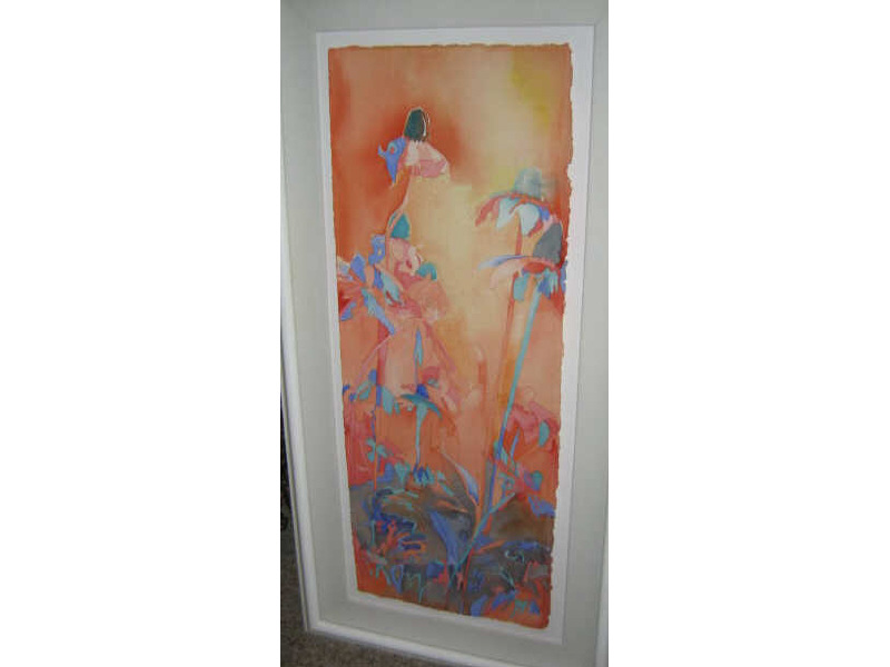 Appraisal: CAROL CARTER AMERICAN Floral composition watercolor on paper framed h