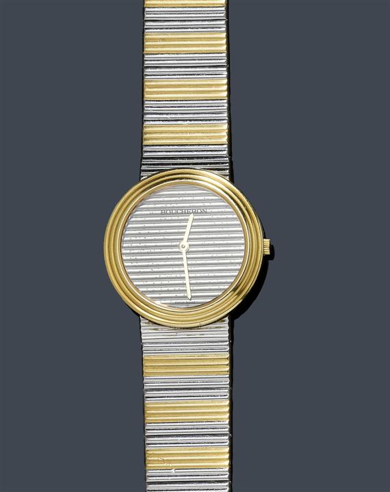 Appraisal: LADY'S WRISTWATCH BOUCHERON ca Steel and yellow gold Round case