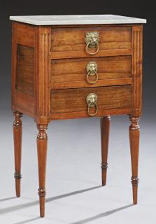 Appraisal: French Louis XVI Style Marble Top Nightstand late th c