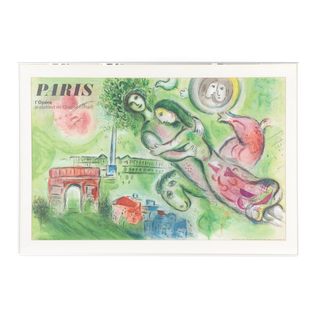 Appraisal: After Marc Chagall Paris L'Opera offset litho Russian French -