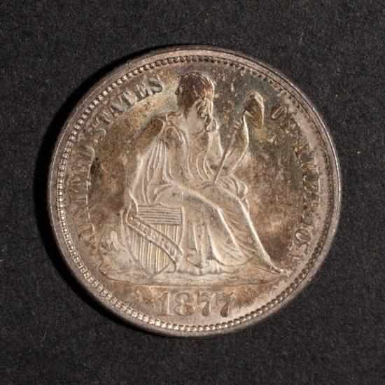 Appraisal: United States seated Liberty type silver dime MS- Estimate -