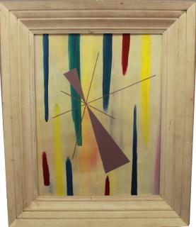 Appraisal: Modernist Geometric Abstraction Signed DH ' Modernist Geometric Abstraction Signed