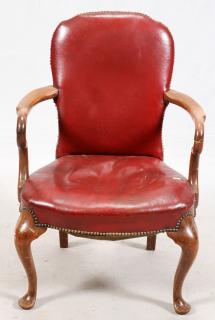 Appraisal: WALNUT QUEEN ANNE STYLE CHAIR WALNUT QUEEN ANNE STYLE CHAIR