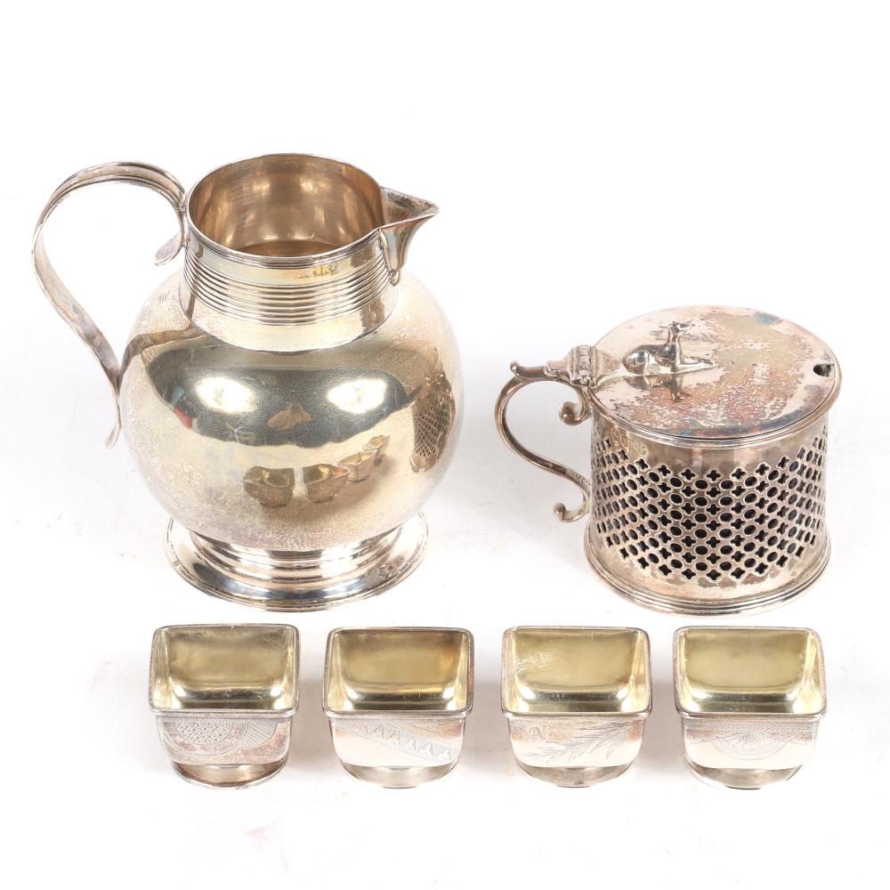 Appraisal: VICTORIAN STERLING SILVER GROUPING GORHAM AESTHETIC INDIVIDUAL SALTS ENGLISH CREAM