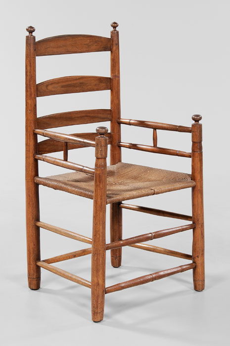 Appraisal: North Carolina Walnut Armchair attributed to Winston-Salem Greensboro region second