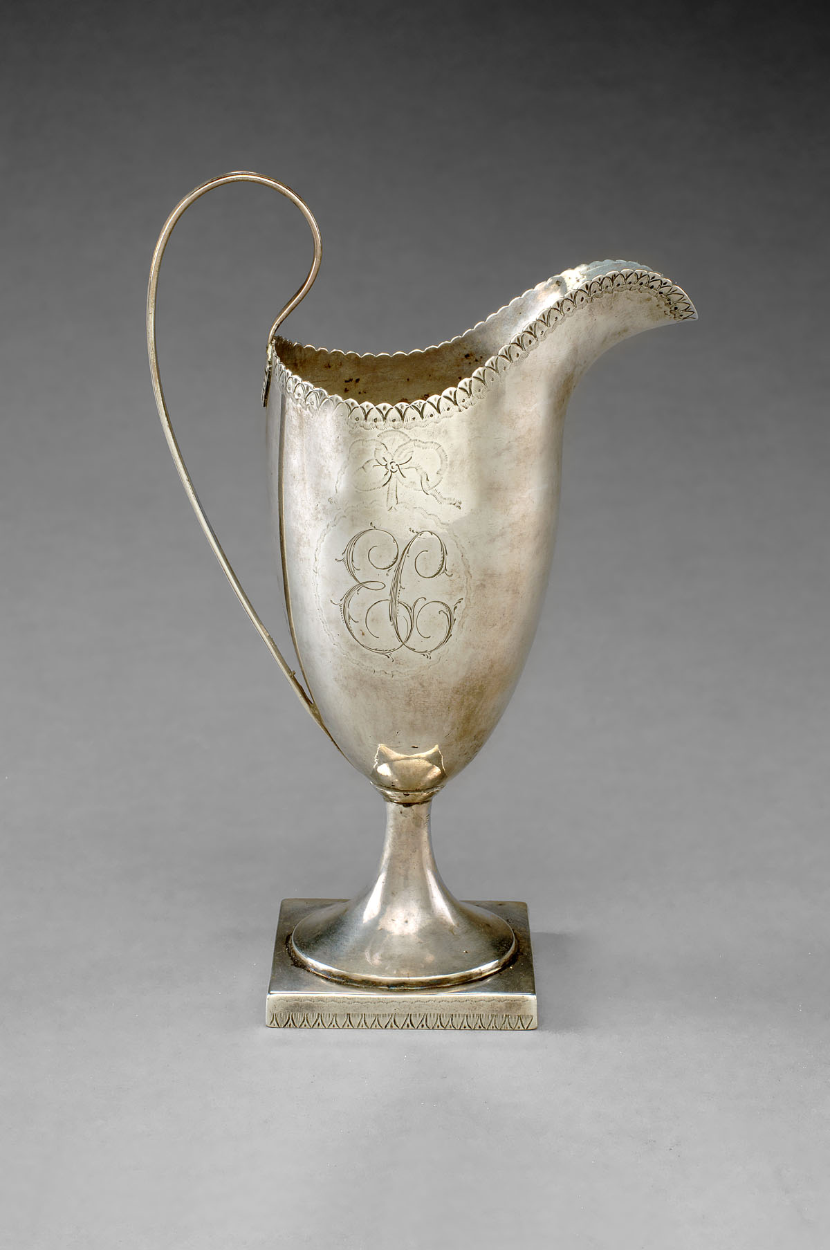 Appraisal: AMERICAN SILVER CREAM PITCHER PROBABLY BOSTON CIRCA Of helmet form