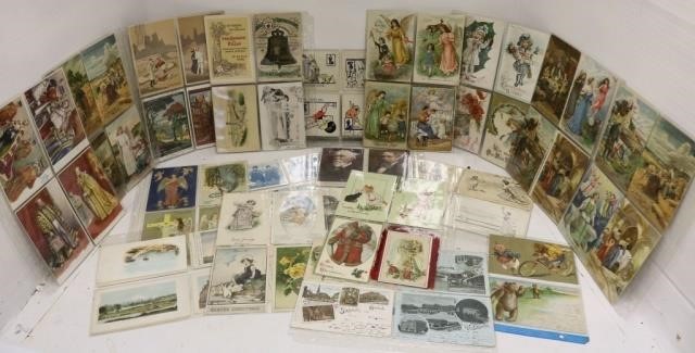 Appraisal: ANTIQUE POSTCARDS TO INCLUDE HOLIDAYS GIBSON GIRLS TRAVEL AUTHORS RELIGIOUS