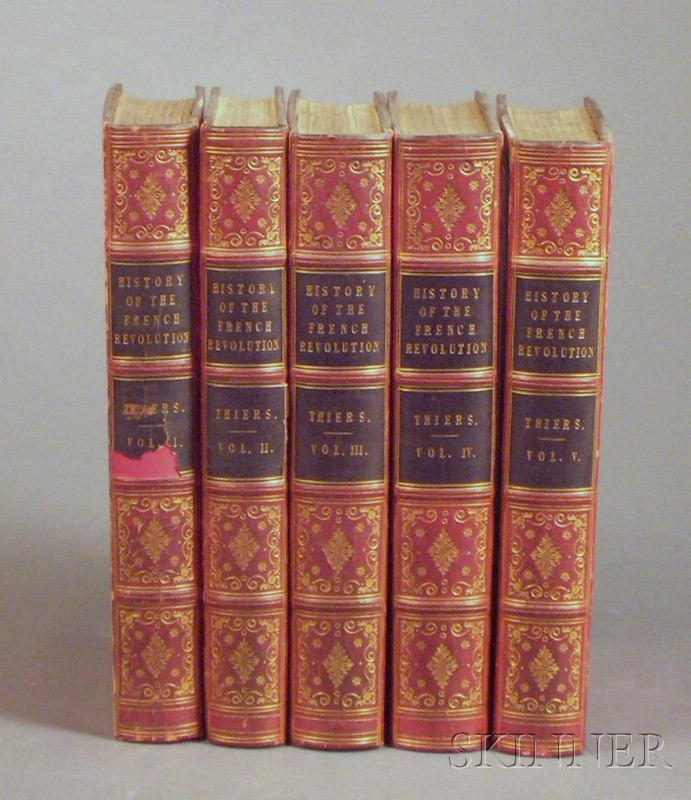 Appraisal: Decorative Bindings French Revolution Thiers Louis Adolphe - The History