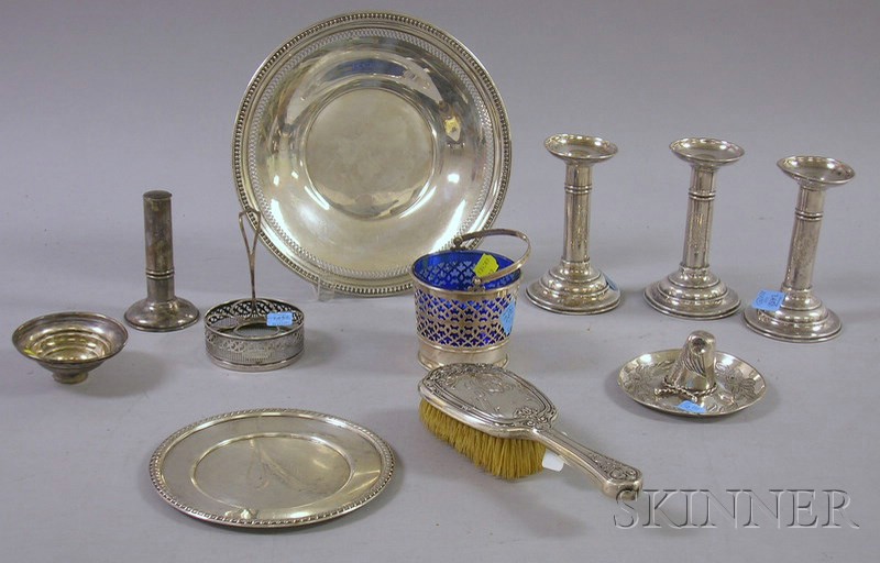 Appraisal: Ten Pieces of Silver and Silver Plated Tableware and Other