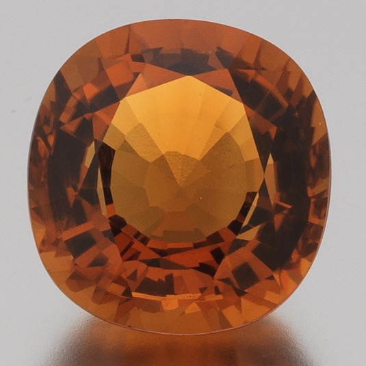 Appraisal: UNMOUNTED CT CUSHION FINELY CUT MADEIRA ORNATE CITRINE GEMSTONE apprx