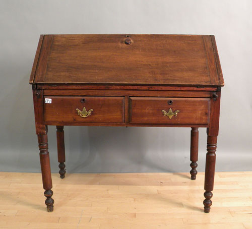 Appraisal: Pennsylvania poplar schoolmaster's desk th c h w