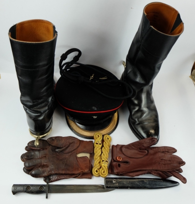 Appraisal: Russian CCCP Moss Bros officers cap pairs of leather gloves