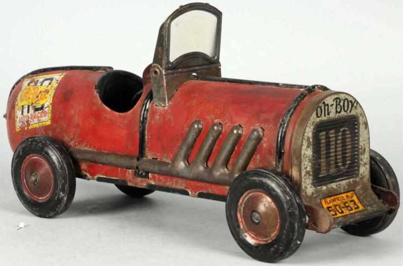 Appraisal: Pressed Steel Oh-Boy Race Car Push Toy Original flip-up windshield