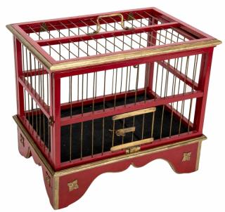 Appraisal: Appearing Canary Cage Circa Finely made antique cage A canary