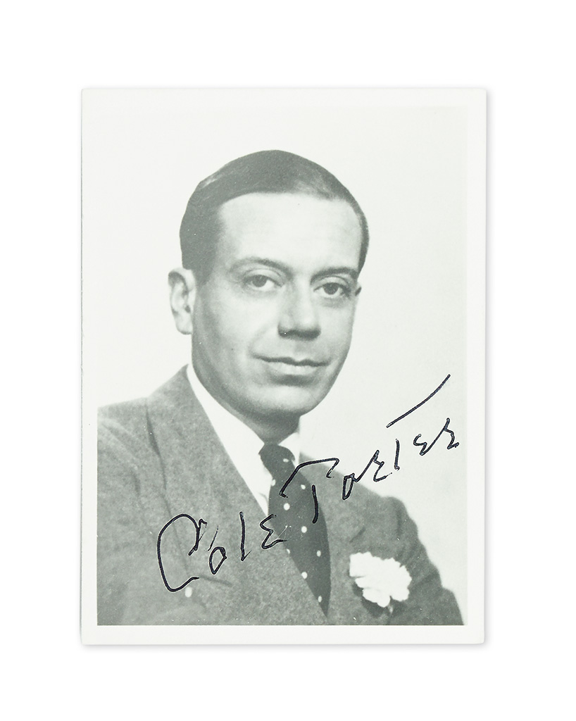 Appraisal: PORTER COLE Photograph Signed bust portrait showing him wearing a