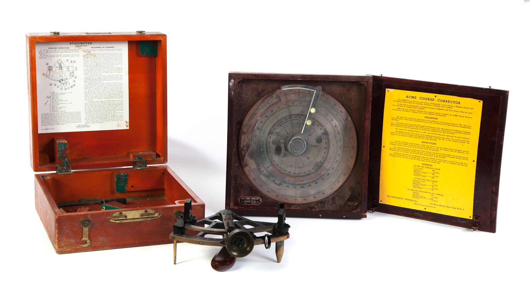 Appraisal: TWO NAUTICAL COURSE GUIDE APPARATUS American th century Acme Course