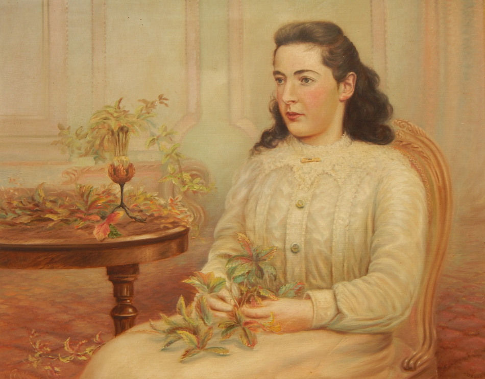 Appraisal: William Cook thC thC Portrait of a seated young lady