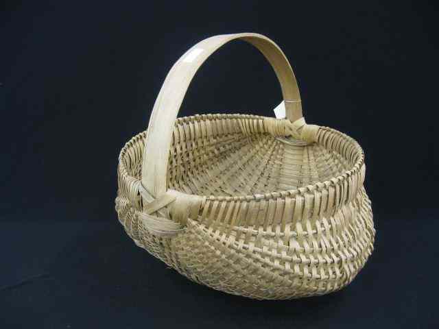 Appraisal: Large Split Oak Basket buttocks style - '' diameter